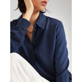 Selected - Viva - Overhemd - Blauw - 85% Viscose, 15% Linnen