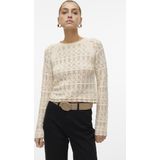 Vero Moda - New Fabienne - Pullover - Groen - 60% Katoen, 40% Acryl