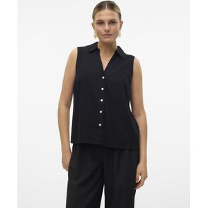 Overhemd - Resort Kraag - Mouwloos - Regular Fit