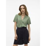 Blouse - Gevoerde Zoom - Effen - Viscose - Kwartmouw