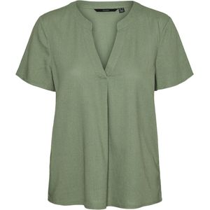 Blouse - Gevoerde Zoom - Effen - Viscose - Kwartmouw