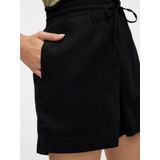 Paperbag Shorts - Kort - Zwart - Katoen - Relaxed Fit