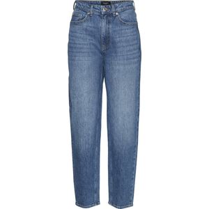 Mom Fit Jeans - Hoge Taille - Blauw - 79% Katoen, 20% Gerecycled Katoen, 1% Elastan