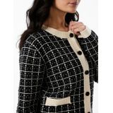 Gebreid Vest - Ronde Hals - Lange Mouwen - Knoopsluiting - Zwart - 63% Acryl