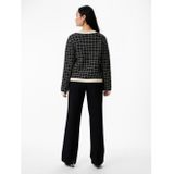 Gebreid Vest - Ronde Hals - Lange Mouwen - Knoopsluiting - Zwart - 63% Acryl