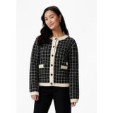 Gebreid Vest - Ronde Hals - Lange Mouwen - Knoopsluiting - Zwart - 63% Acryl