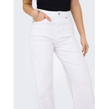Only Wijde Jeans ONLMADISON - Kleur White - Hoog Taillehoogte