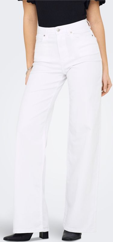 Only Wijde Jeans ONLMADISON - Kleur White - Hoog Taillehoogte
