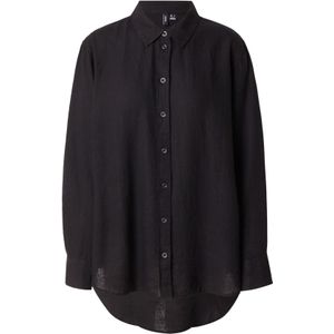 Vero Moda Hemdbluse "VMLINN LINEN LS SHIRT WVN NOOS", hochwertige Qaulität mit Leinen