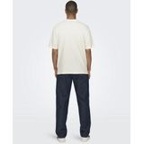 T-shirt - O-hals - Korte Mouwen - Rubberen Print - Relaxed Fit