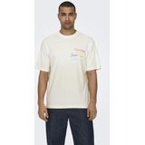 T-shirt - O-hals - Korte Mouwen - Rubberen Print - Relaxed Fit