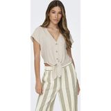 Only Shirt Korte Mouwen Moonbeam Beige