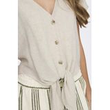 Only Shirt Korte Mouwen Moonbeam Beige