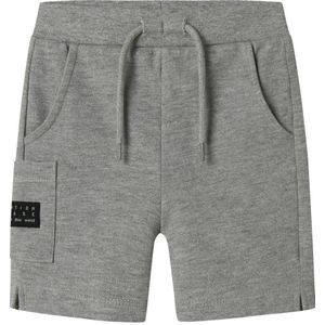 NAME IT MINI - Sweatshort - Grijs Melange - Katoen - Met Zakken
