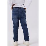 Slim Fit Jeans - Indigo - Katoen/Polyester/Elastan - Zware Slijtage