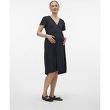 Mlkhloe - Zwangerschapsjurk - V-Hals - Korte Mouwen - Wikkelsluiting