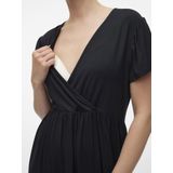 Mlkhloe - Zwangerschapsjurk - V-Hals - Korte Mouwen - Wikkelsluiting