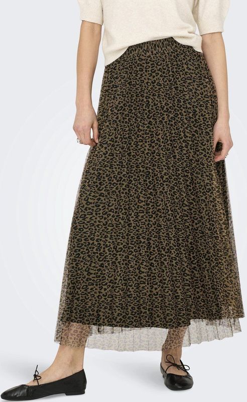 Onlsky - Midi-rok - Polyester - Plissédetail - Elastische Tailleband