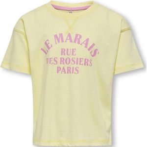 ONLY meisjes T-Shirt SINNA Yellow Pear Marais Regular Fit