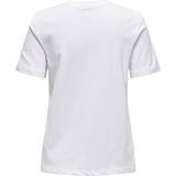 Only Onlketty Life S/S O-Neck Top - Stralend Wit - T-shirt voor Tieners