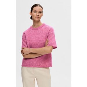 SELECTED FEMME T-shirt voor dames, Phlox Roze/Detail: melange, L