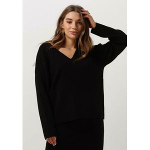Object Objreynard V-neck Pullover Truien & vesten Dames - Sweater - Hoodie - Vest- Zwart