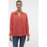 VERO MODA - Vmqueeny Ls Oversize Shirt - Cayenne - Hemd