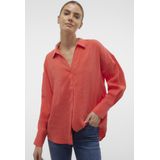VERO MODA - Vmqueeny Ls Oversize Shirt - Cayenne - Hemd