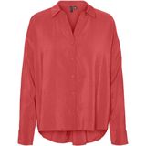 VERO MODA - Vmqueeny Ls Oversize Shirt - Cayenne - Hemd