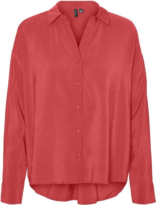 VERO MODA - Vmqueeny Ls Oversize Shirt - Cayenne - Hemd