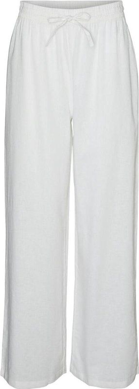 Broek met Wijde Pijpen - Blauw - Katoen - Elastische Taille