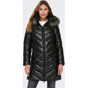 Onlfever - Puffer Jas - Winddicht - Met Afneembare Kap - Lang