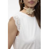 Vmemily - Top - Katoenen Jersey - Regular Fit - Korte Mouwen - O-hals