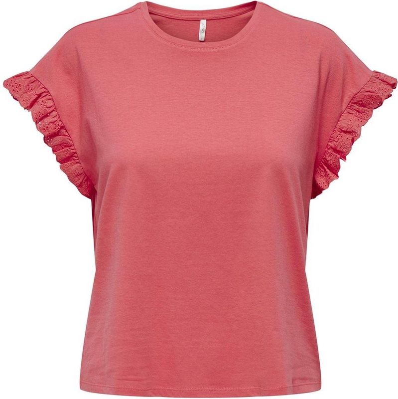 Only T-shirt Onliris S s Emb Top Jrs Noos 15255618 Rose Of Sharon Dames