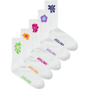 Jack & Jones - Sportsokken - Wit - Katoen - Set van 5 Paar