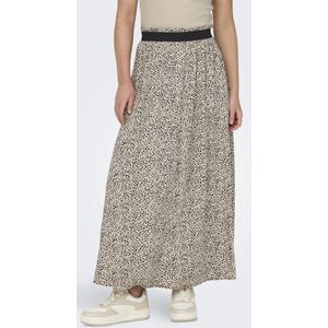 Only - Onlvenedig Aop Life Long Skirt - Lange Rok - Silver Mink