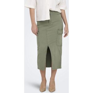 Kokerrok - Zwart - Katoen - High Waist - Midi-lengte