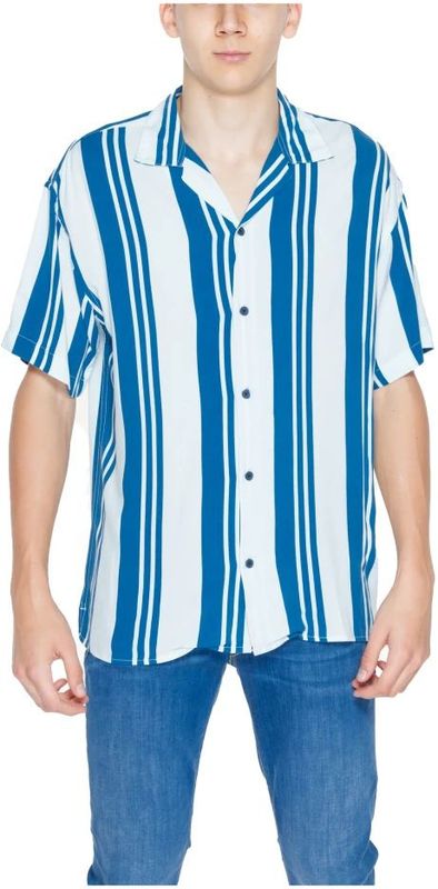 Jack & Jones - Gestreept Overhemd - Lichtblauw - 100% Viscose