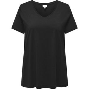 ONLY CARMAKOMA T-shirt - V-Hals - Katoen - Loose Fit - Korte Mouwen