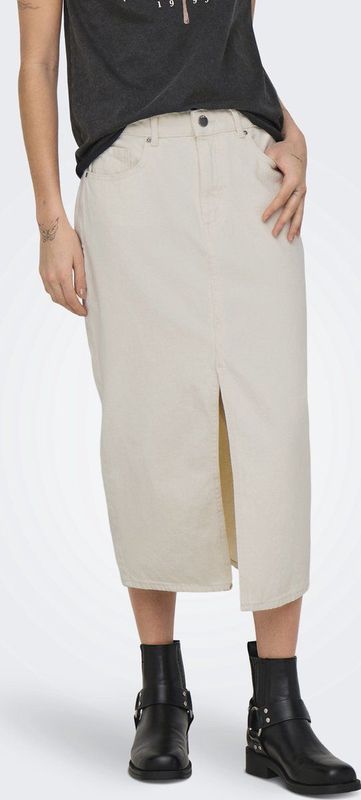 ONLY - ONLBIANCA - Denim Rok - Midi-lengte