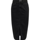 ONLY Onlbianca Midi Skirt Dnm Rea Noos Damesrok (1 stuk), Delavé zwart, XL