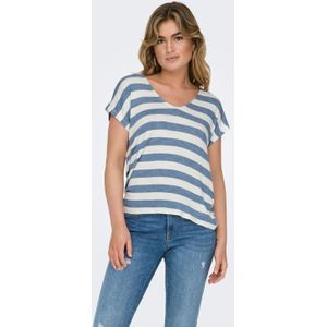 Only - Lira Life - T-shirt - Dames - V-hals - Korte Mouwen - Regular Fit