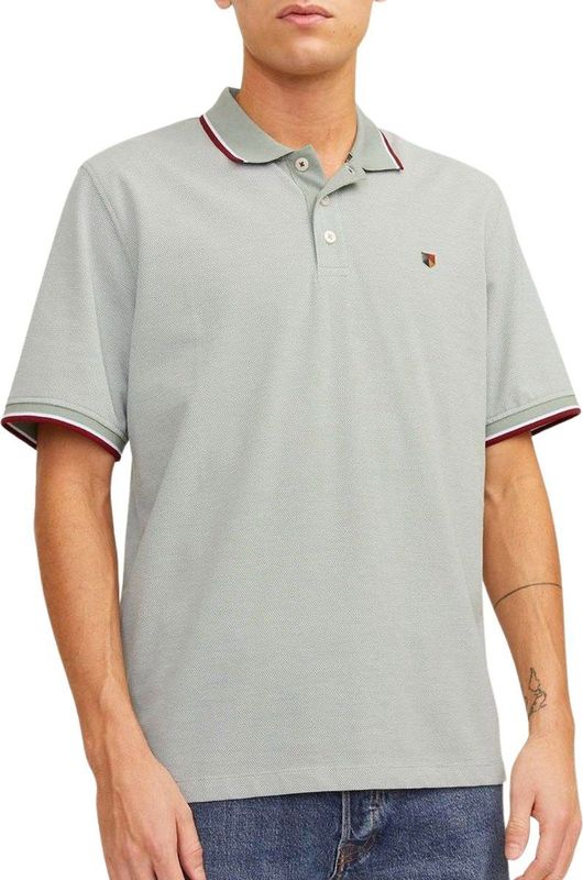 T-shirt - Mélange - Katoen - Polokraag - Regular Fit