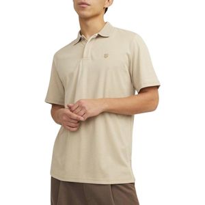 Jack & Jones - Jprccrodney SS Polo - Zand - 50% Biologisch Katoen