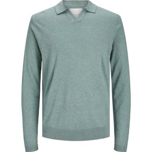JACK & JONES Igor Polo - Lichtgroen Melange - Katoen met Linnen