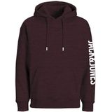 JACK & JONES - Runner - Hoodie - Bordeauxrood Melange - Met Capuchon