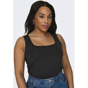 ONLY CARMAKOMA - Top - Zwart - Mouwloos - Vierkante Hals