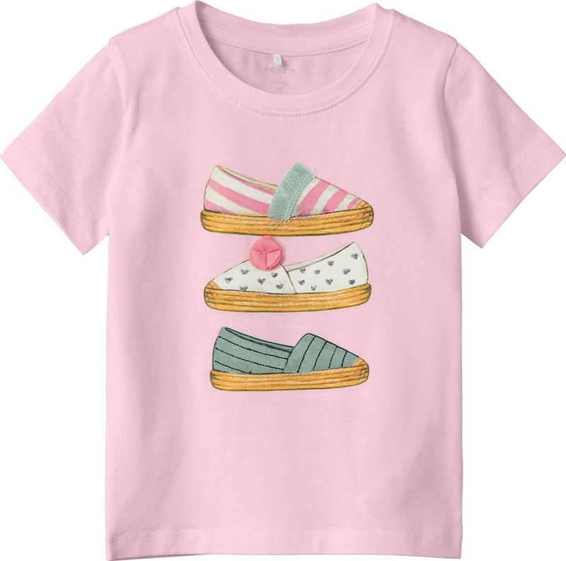 Name it t-shirt meisjes - roze - NMFvigga - maat 92