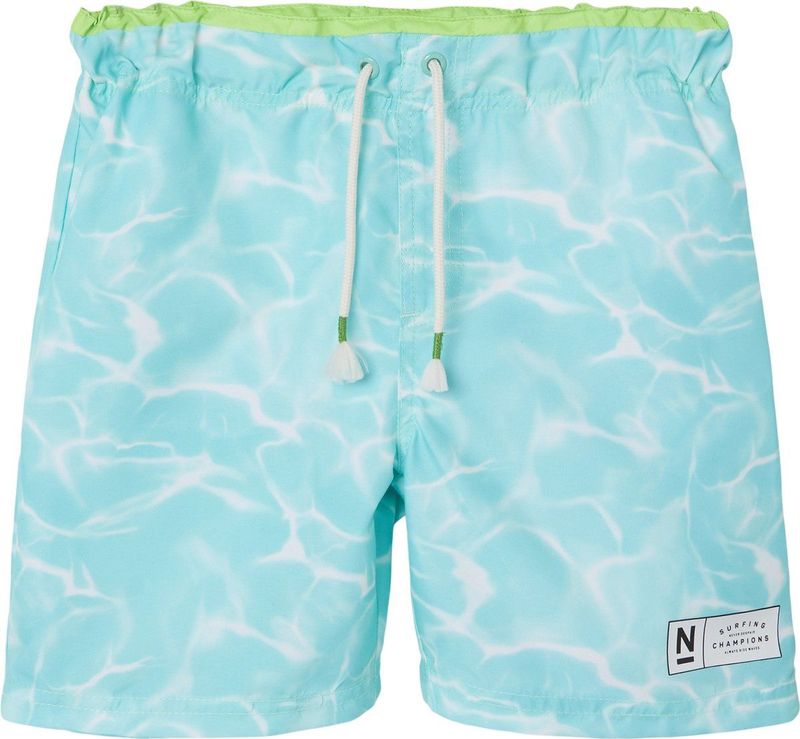 Name It - NKMZAGLO - Zwemshort - Blauw - Waterprint