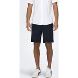 Chino Shorts - Blauw - Katoen - Standaard Pasvorm